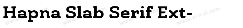 Hapna Slab Serif Ext字体转换
